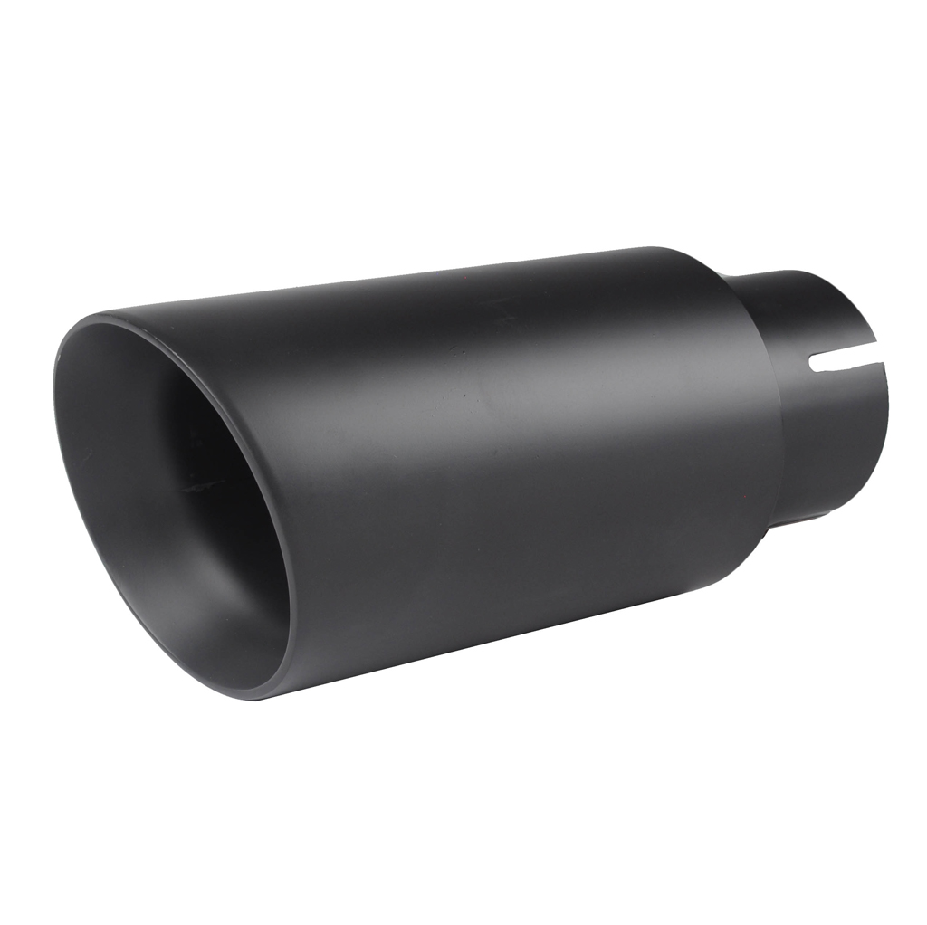 [225TipBlk] 2 1/4 Inch - Dual Wall Angled Black Exhaust Tip
