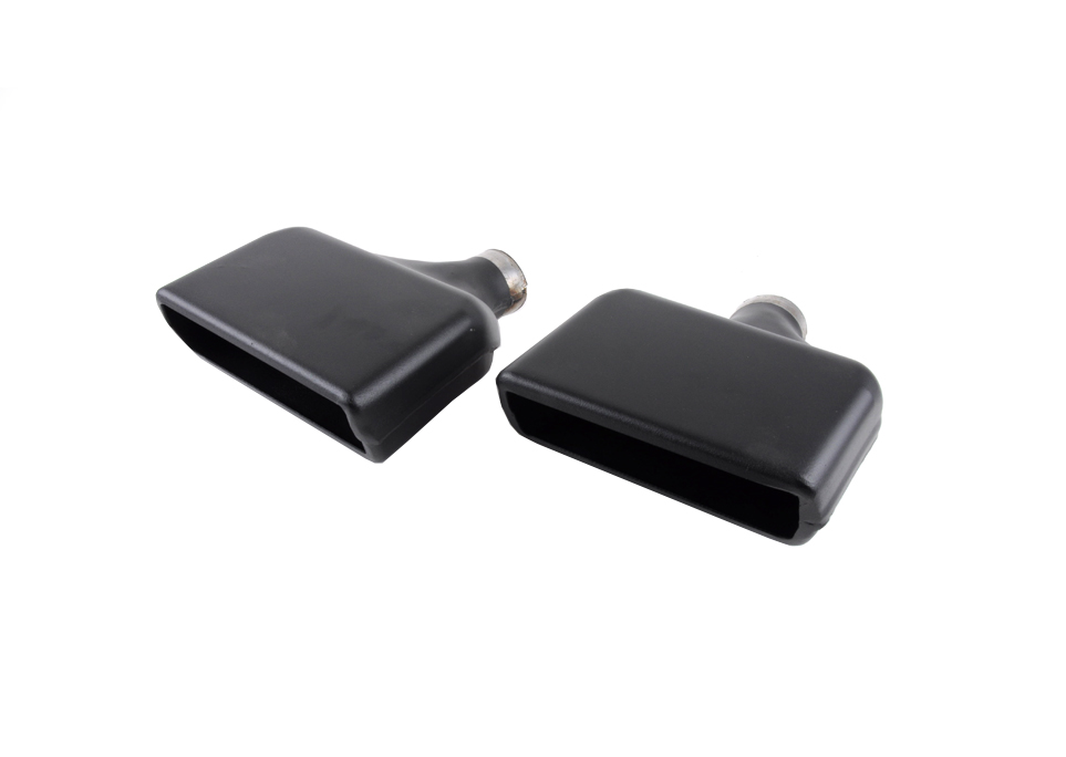 [800112] C4 - Corvette 1992-96 Muffler Outlet Tips - Right & Left Side - Black - Requires Welding to Muffler