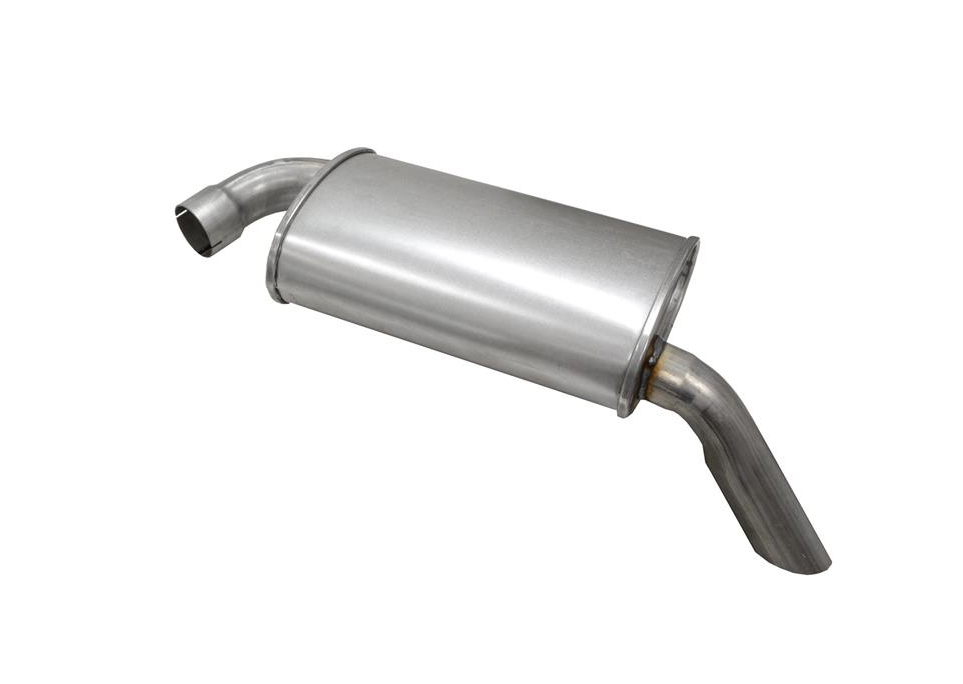 C3 - Corvette 78-82 Muffler Finished with inlet/spout - Right Side - 2 1/4" Inlet